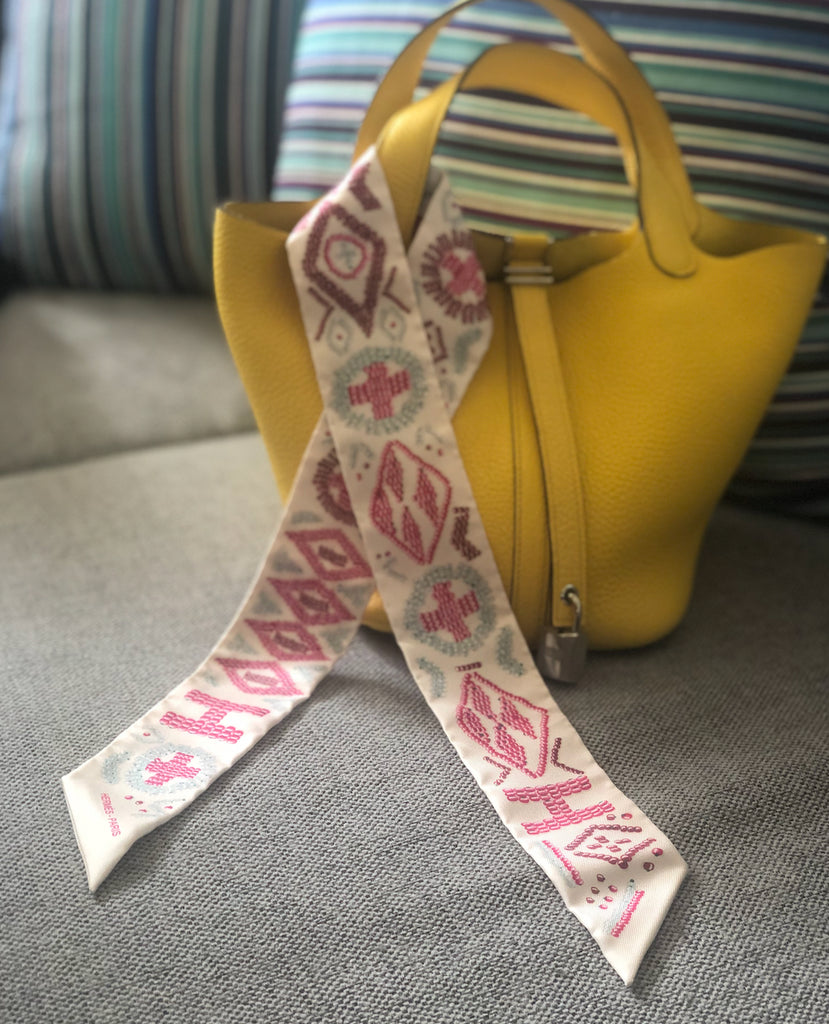 Urgent arrival! Hermes Hermès Twilly Kelly Ann Perle Crème/Framboise/Argile