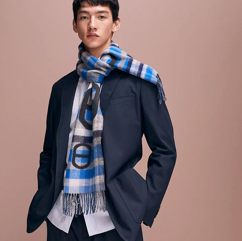 カシミアマフラー 25×150 cm 《タータン・マイヨン》