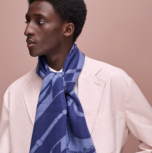 カシミヤマフラー 25×150 cm 《クリック・クラック》