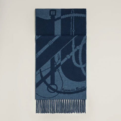 カシミヤマフラー 25×150 cm 《クリック・クラック》