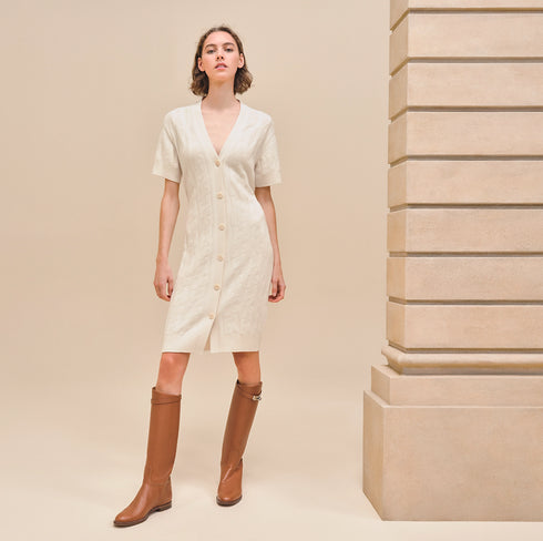 "H" ショートスリーブドレス