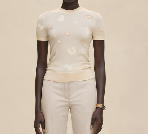 ショートスリーブニット 《キャンディ・リブリス》モチーフ