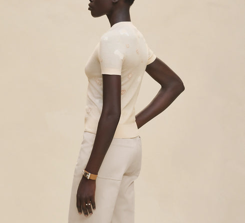 ショートスリーブニット 《キャンディ・リブリス》モチーフ