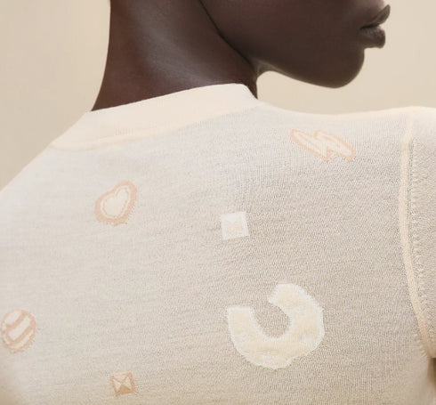 ショートスリーブニット 《キャンディ・リブリス》モチーフ